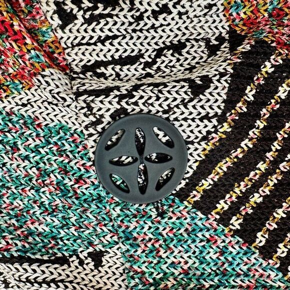 IC by Connie K Blazer Lightweight Jacket Art to Weave Knit Printed Lagenlook - Picture 8 of 10